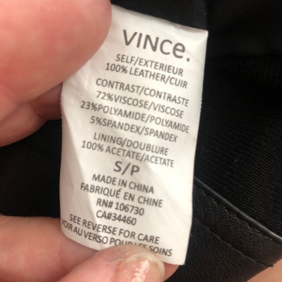 Vince Cross Front LeatherWool Jacket S